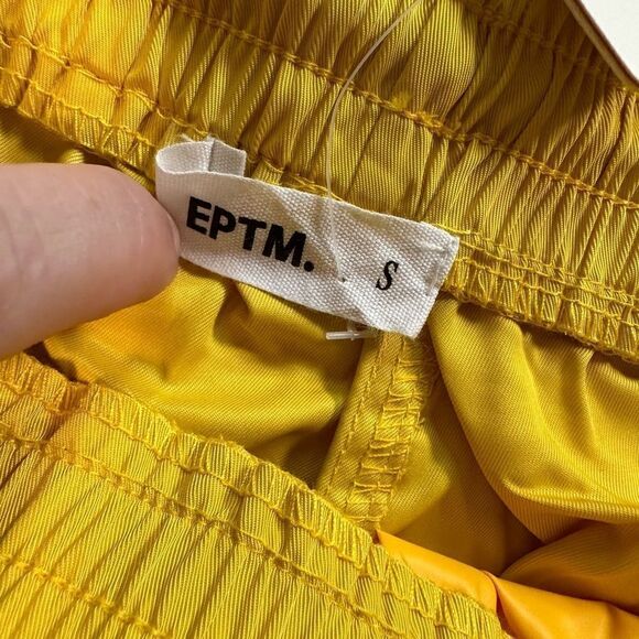 NWT EPTM USA Men’s Adjustable Elastic Cord Hyper Jogger Pants Yellow -Size Small - Picture 4 of 9